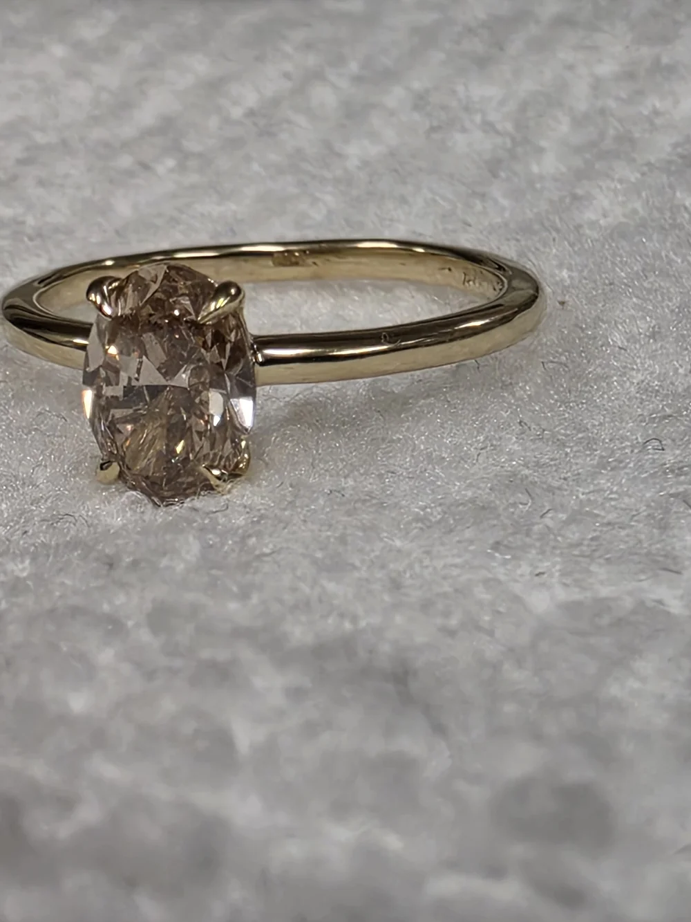 GIA 0.96ct. Champagne Diamond Solitaire Ring in Yellow Gold